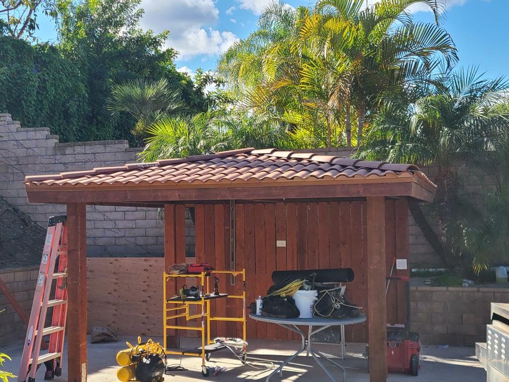 Outdoor structure built by Carl